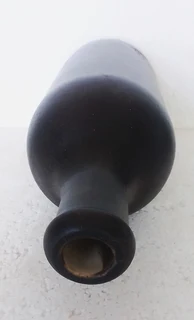 Vintage - 1960&#39;s German M.K.M. 0.5L Black Heavy Stoneware Bottle