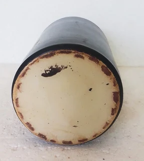 Vintage - 1960&#39;s German M.K.M. 0.5L Black Heavy Stoneware Bottle