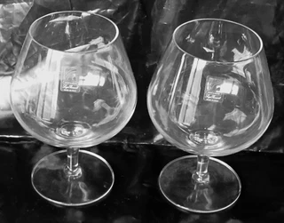 2 x Light &amp; Music - Luigi Bormioli Extra Large Brandy Balloon Glasses / Cognac - Made in Italy