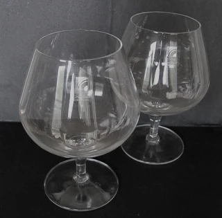 2 x Light &amp; Music - Luigi Bormioli Extra Large Brandy Balloon Glasses / Cognac - Made in Italy