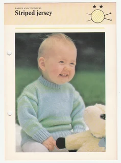 Toddlers Striped Jacket - Knitting Pattern - Crafts