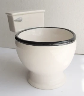 Vintage - Large Ceramic Toilet Coffee Mug / Ornament