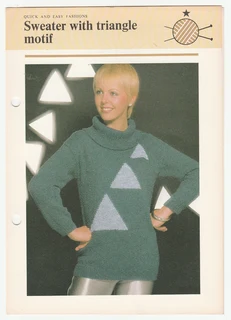 Woman's Sweater with Triangular Motif - Knitting Pattern - Crafts