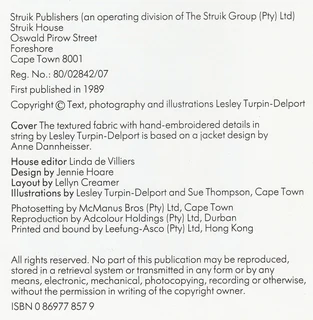 CREATIVE APPLIQUE - To Make and Wear - Lesley Turpin- Delport - 1st Publication - Crafts