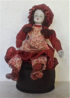 Vintage - Small Porcelain Doll with Bendable  arms and legs