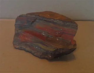 Jasper Red Striped Gemstone - Rough Rock
