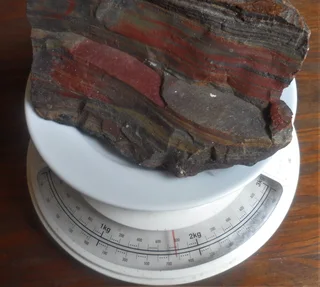 Jasper Red Striped Gemstone - Rough Rock