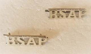 1975 Rhodesian BSAP Shoulder Badges with Epaulette Bars