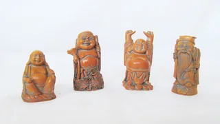 Vintage - Set of 4 Small Buddha Ornaments