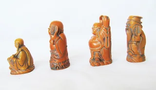 Vintage - Set of 4 Small Buddha Ornaments