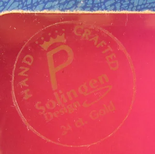 1980 SOLINGEN DESIGN - Germany Handcrafted 24ct Gold Trimmed Cake/Pie Server 18/10 Stainless Steel