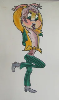 Hand Painted Male Flamenco Dancer Fabric Painting for DIY Projects - Crafts