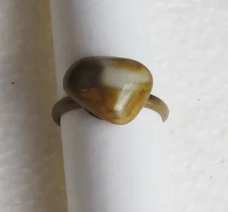 Vintage - 1950's Adjustable Agate Gemstone Ring