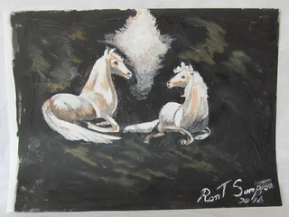 Spirit Horses - Acrylic Painting - 2016