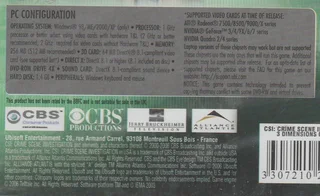 PC DVD-ROM -CSI: Crime Scene Investigation - 3 Dimensions of Murder - Computer Gaming