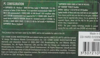 PC DVD-ROM - CSI: Crime Scene Investigation - Hard Evidence - Computer Gaming