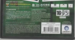 PC DVD-ROM - CSI: Crime Scene Investigation - Hard Evidence - Computer Gaming