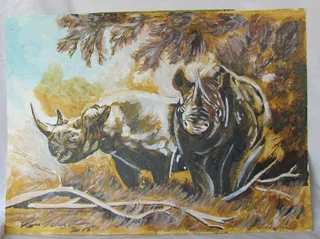 Rhino's - Acrylic Painting - 2015