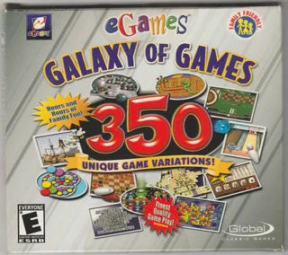 PC CD-ROM - eGAMES - Galaxy of Games 350 Unique Game Variations - Computer Gaming