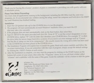 PC CD-ROM - e GAMES - Galaxy of Games 201 - Computer Gaming