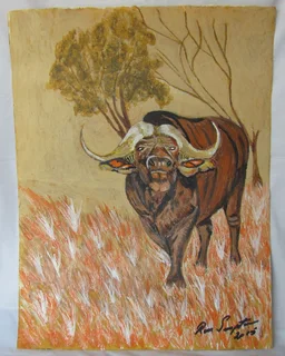Buffalo - Acrylic Painting - 2015
