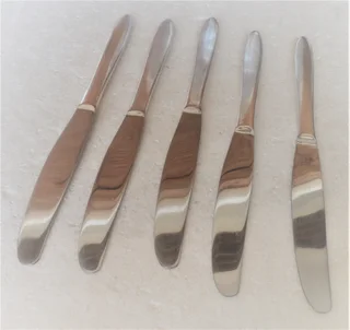 Vintage - 1970&#39;s Stainless Steel Knives with Silver Plated handles