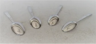 Vintage - 1970&#39;s 4 x Stainless Steel Silver Plated Teaspoons