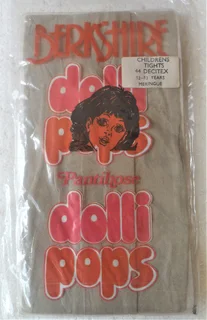 1970's - Berkshire Dolli Pops Pantihose - Childrens Tights 12 - 13 Years - Meringue