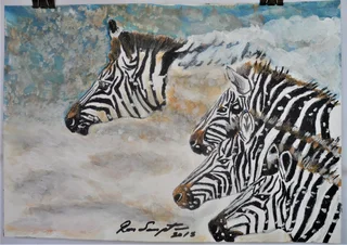 Zebras - Acrylic Painting - 2015