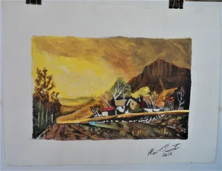 Cape Dutch Buildings - Acrylic Painting  - 2016