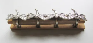 Set of 4 Silver Metal Dragonfly Serviette / Napkin Rings