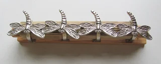 Set of 4 Silver Metal Dragonfly Serviette / Napkin Rings