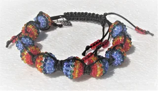 Beaded Bead Multi Coloured Macrame Bracelet