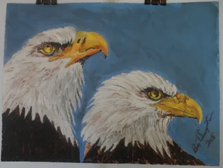 Eagles Heads - Acrylic Painting - 2016