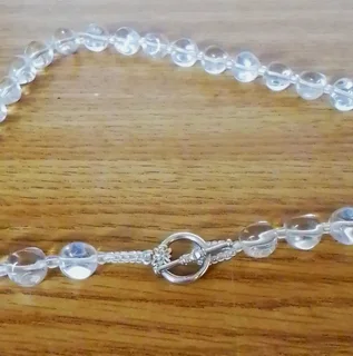 Transparent Glass Bead Necklace