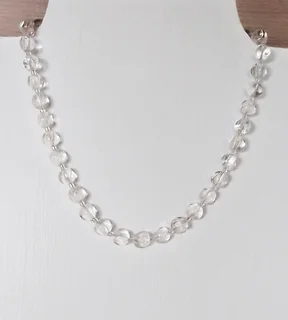 Transparent Glass Bead Necklace