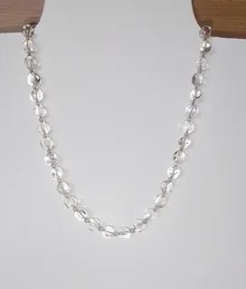 Transparent 3 Sided Glass Beaded Necklace