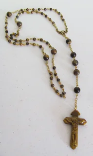 Tigers Eye Gemstone Rosary