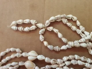 Vintage Cowrie Sea Shell Hanging Pot Plant Holder