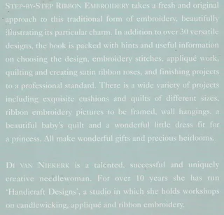 STEP-BY-STEP Ribbon Embroidery - Di van Niekerk - Sewing Pattern Book - Crafts