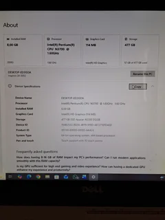 Dell Inspiron 20 All-in-One PC – Touchscreen | 8GB RAM | 512GB SSD | Excellent   Condition