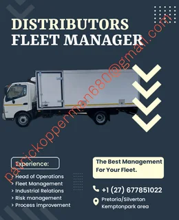 Fleet Manager open to new opportunities, situated in Pretoria.