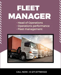 Fleet Manager open to new opportunity.