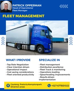 Fleet Manager open to new opportunity.
