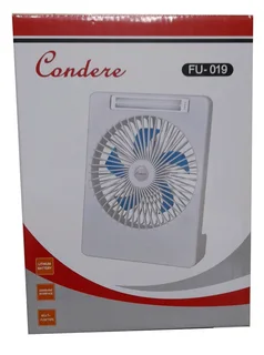 Rechargeable table fan with LED light