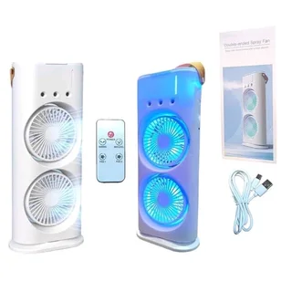 Double-ended mist spray fan rechargeable