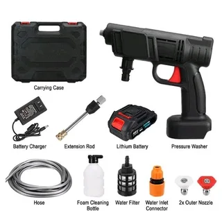 Cordless high-pressure washer gun
