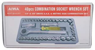 40 pcs combination wrench socket tool set