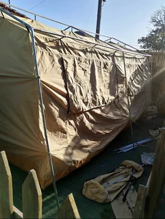 Coleman canvas tent 4m by 2m