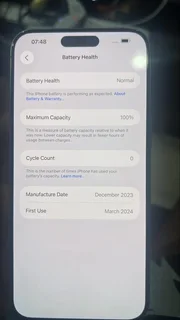 Pre owned iPhone 15 pro max 512gb natural titanium.